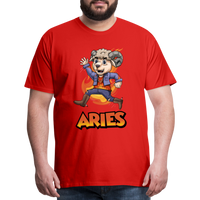 Thumbnail for Men's Playful Aries Premium T-Shirt - red