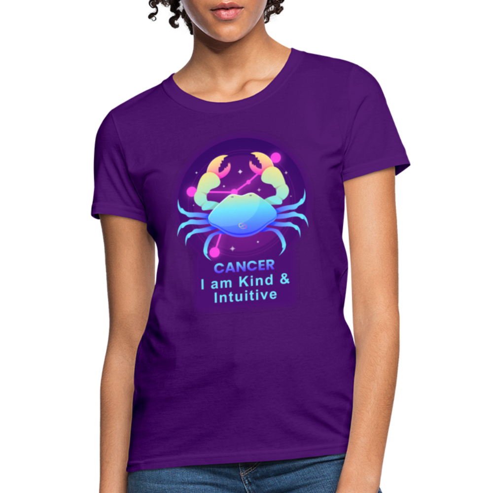 Women's Neon Cancer T-Shirt - purple