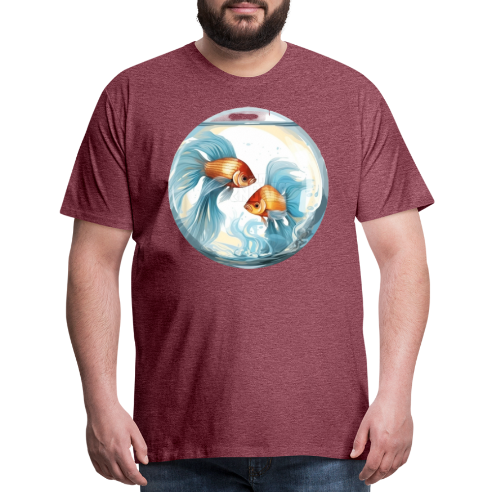 Men's Mythical Pisces Premium T-Shirt - heather burgundy