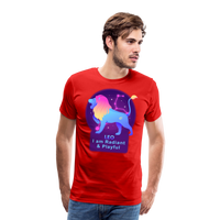 Thumbnail for Men's Neon Leo Premium T-Shirt - red