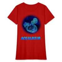 Thumbnail for Women's Stellar Aquarius T-Shirt - red