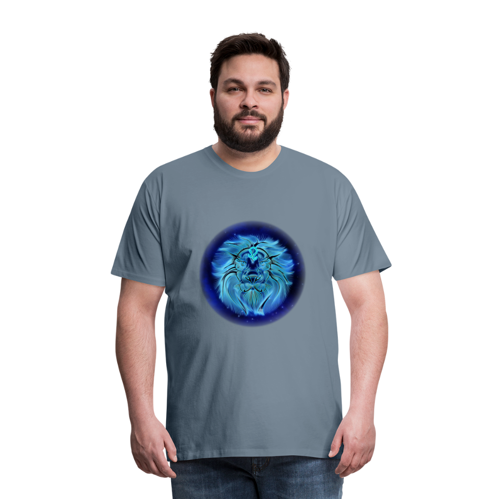 Men's Leo Premium T-Shirt - steel blue