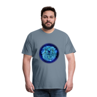 Thumbnail for Men's Leo Premium T-Shirt - steel blue