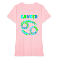 Thumbnail for Women's Power Words Cancer T-Shirt - pink