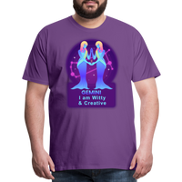 Thumbnail for Men's Neon Gemini Premium T-Shirt - purple