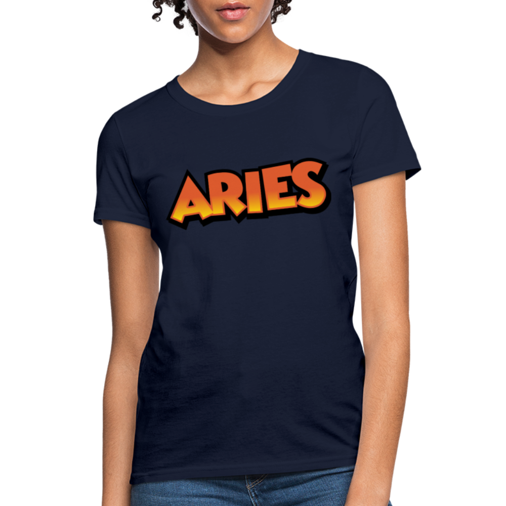 Women's Aries New Design T-Shirt - navy