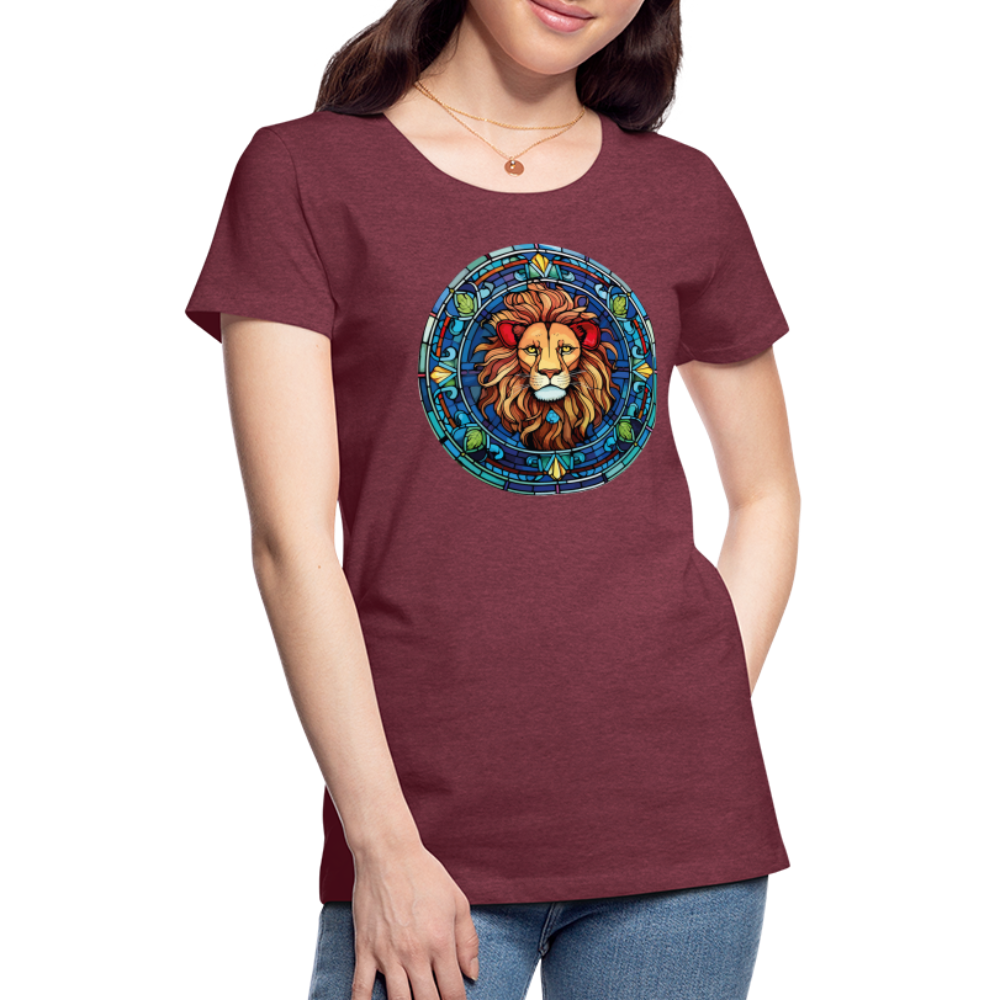 Women's Mosaic Leo Premium T-Shirt - heather burgundy