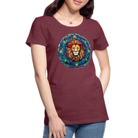 Thumbnail for Women's Mosaic Leo Premium T-Shirt - heather burgundy