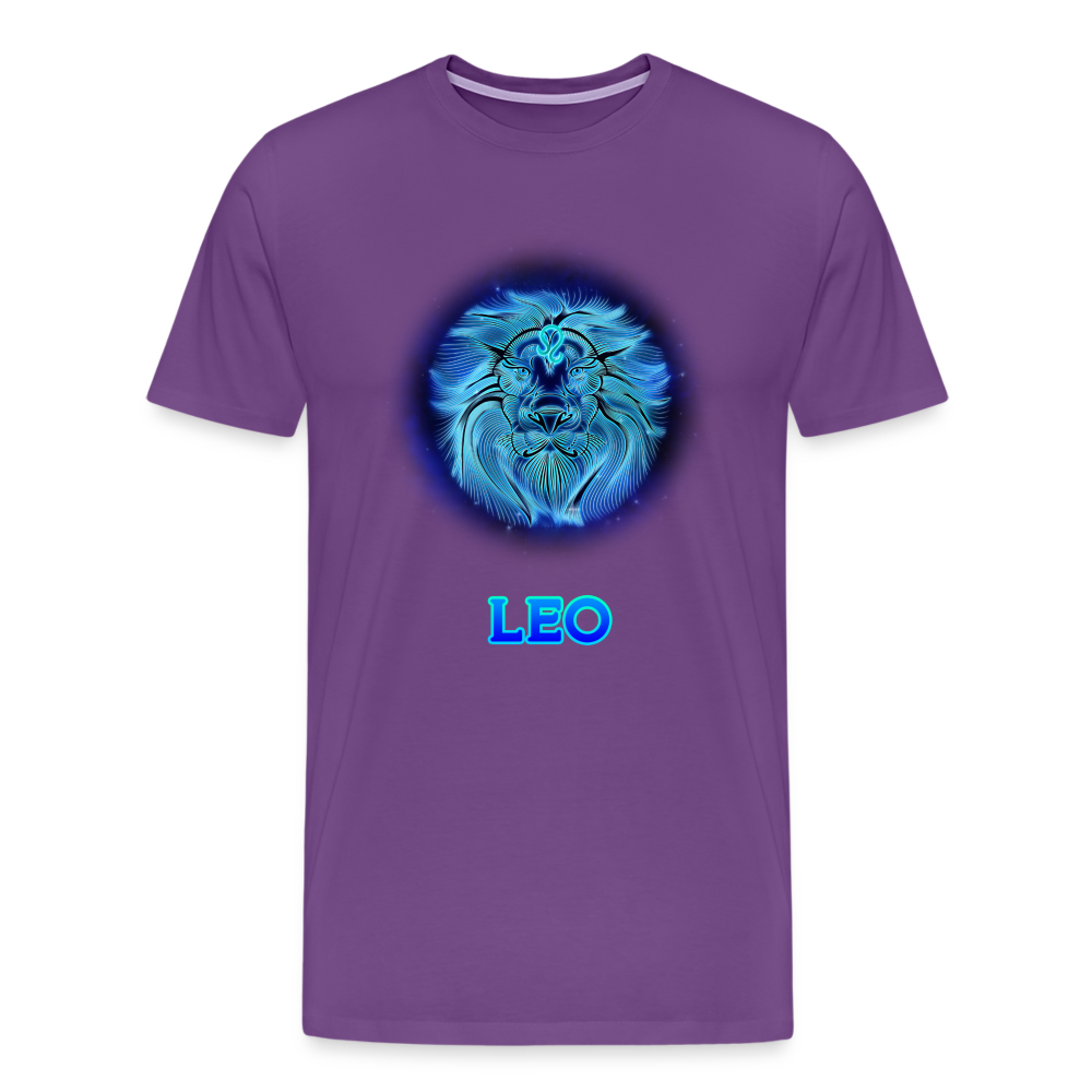 Men's Leo Premium T-Shirt - purple