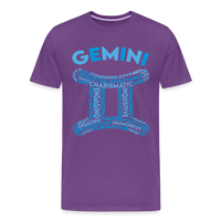 Thumbnail for Men's Power Words Gemini Premium T-Shirt - purple