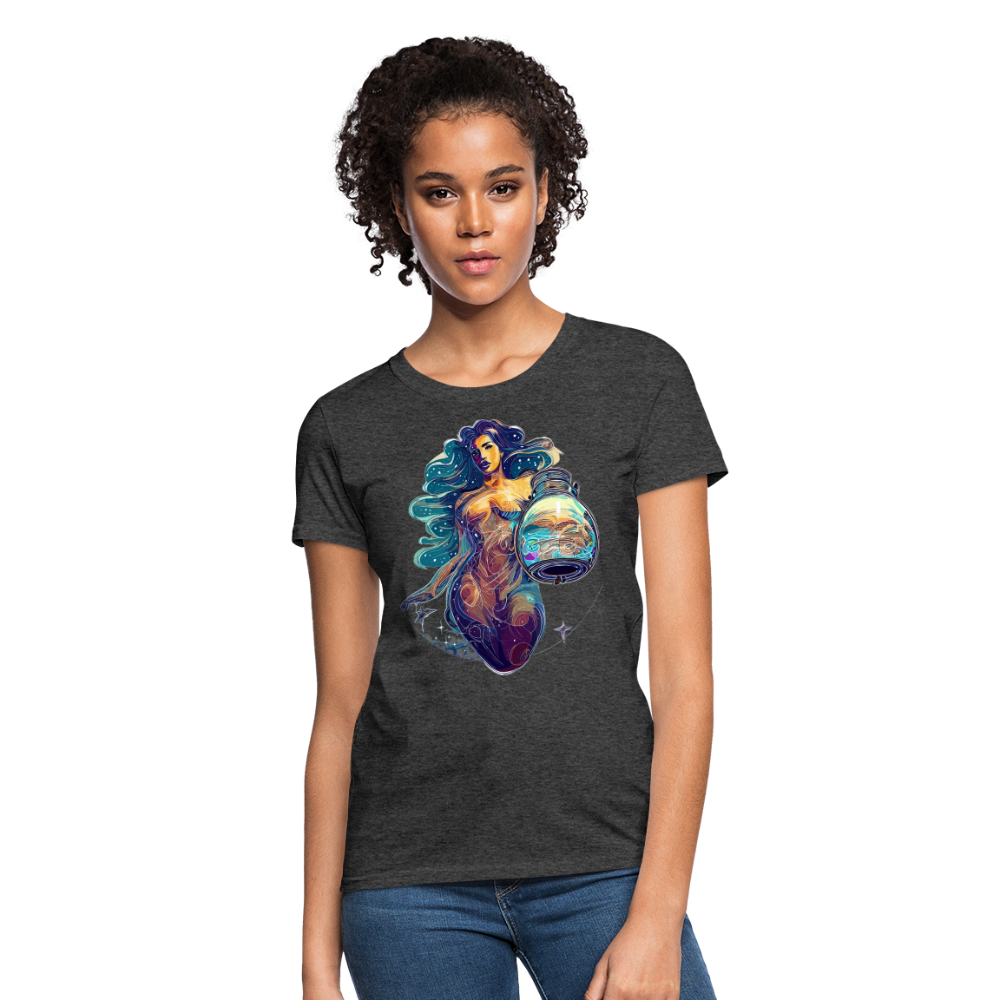 Women's Mythical Aquarius T-Shirt - heather black