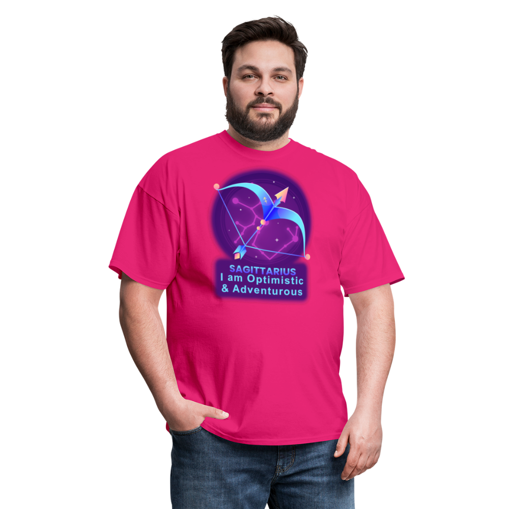 Men's Neon Sagittarius Classic T-Shirt - fuchsia