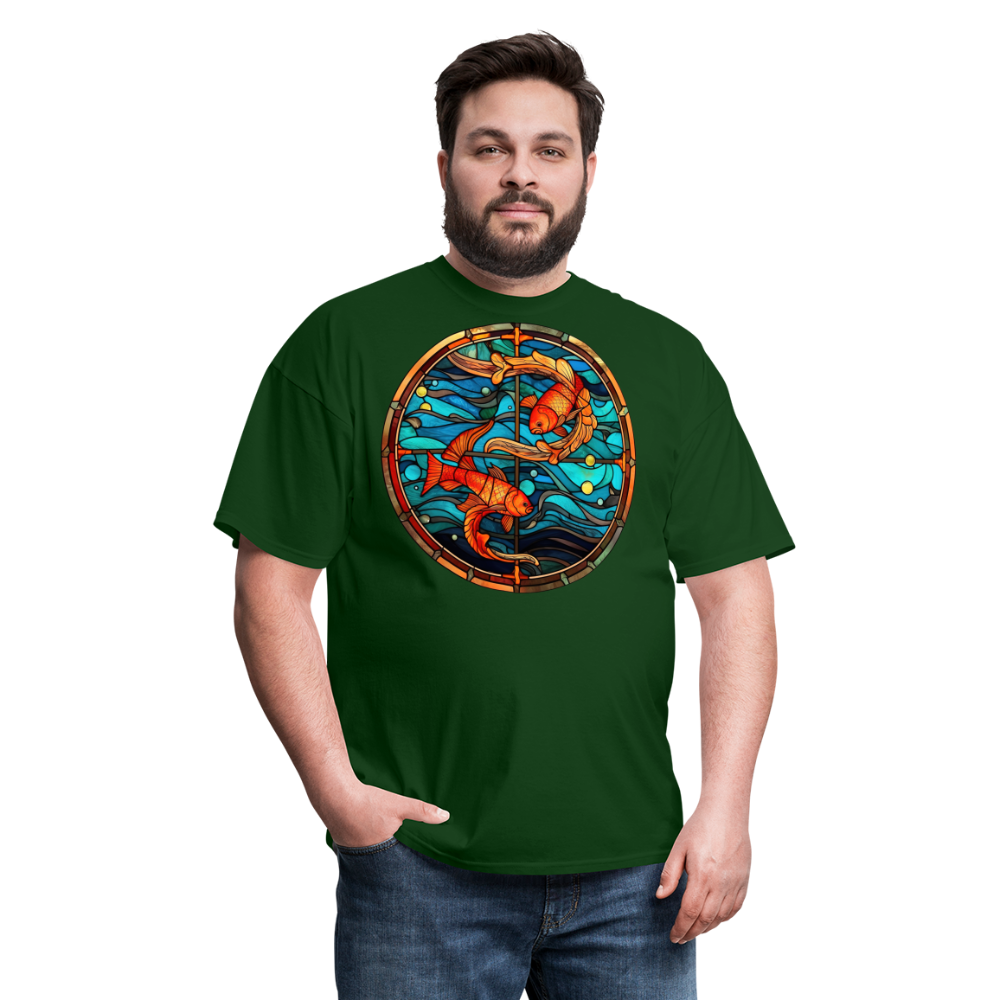 Men's Mosaic Pisces Classic T-Shirt - forest green