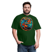 Thumbnail for Men's Mosaic Pisces Classic T-Shirt - forest green