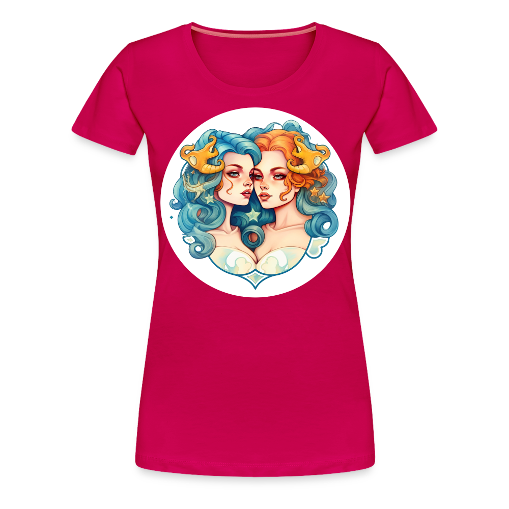 Women’s Symbol Gemini Premium T-Shirt - dark pink