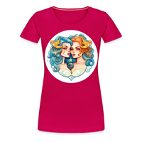 Thumbnail for Women’s Symbol Gemini Premium T-Shirt - dark pink