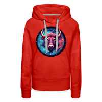 Thumbnail for Women’s Mystic Taurus Premium Hoodie - red