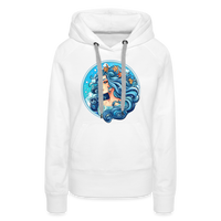 Thumbnail for Women’s Symbol Aquarius Premium Hoodie - white