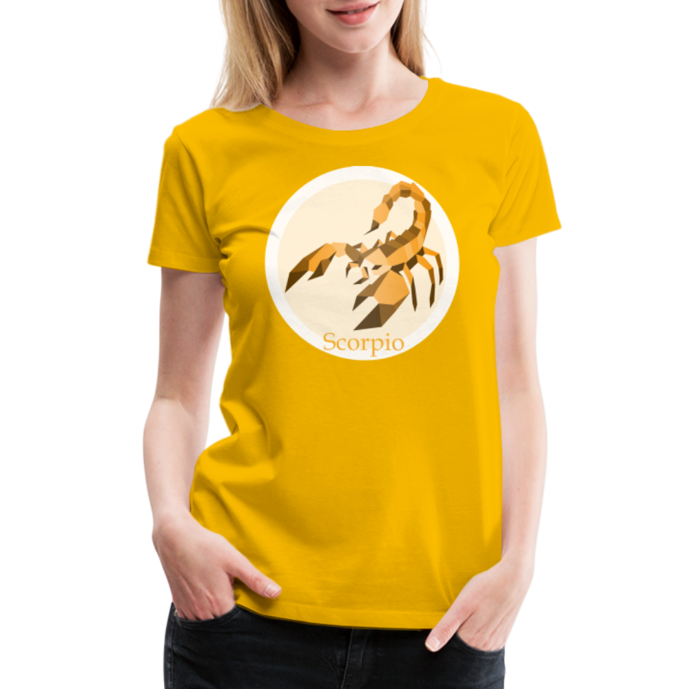 Women’s Mosaic Scorpio Premium T-Shirt - sun yellow