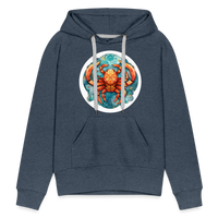 Thumbnail for Women’s Symbol Cancer Premium Hoodie - heather denim