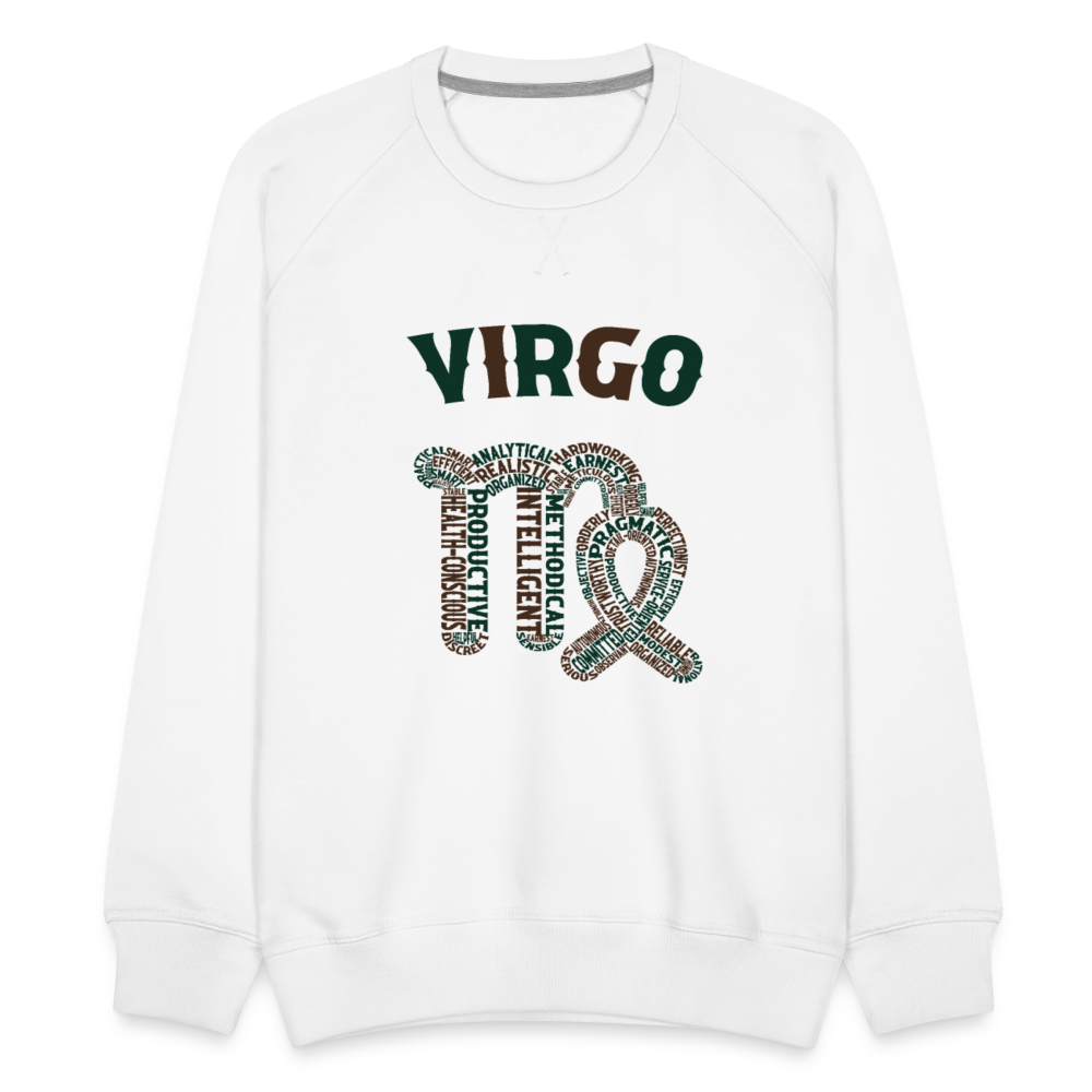 Men's Power Words Virgo Premium Sweatshirt - white