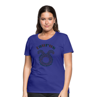 Thumbnail for Women's Power Words Taurus Premium T-Shirt - royal blue