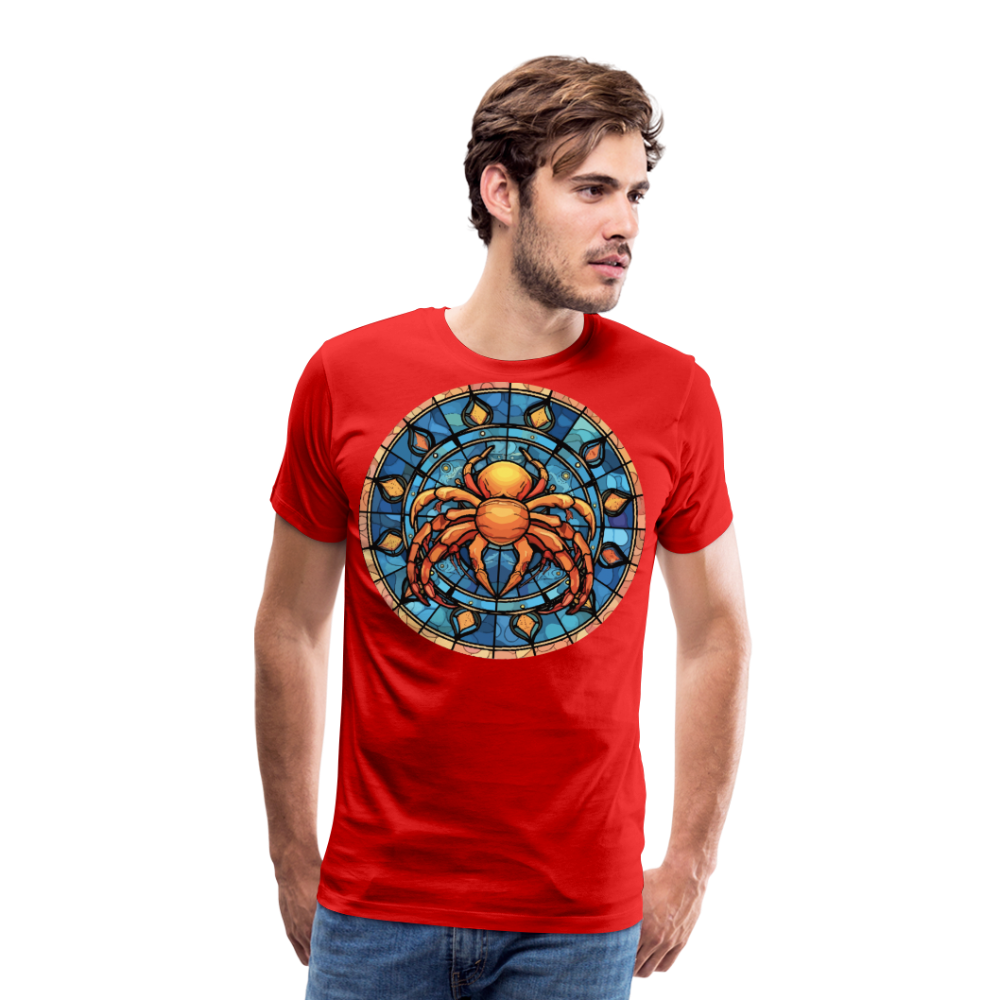 Men's Mosaic Cancer Premium T-Shirt - red