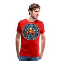 Thumbnail for Men's Mosaic Cancer Premium T-Shirt - red