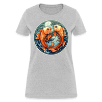 Thumbnail for Women's Symbol Pisces T-Shirt - heather gray