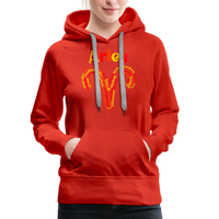 Thumbnail for Women's Power Words Aries Premium Hoodie - red