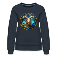 Thumbnail for Women’s Mosaic Capricorn Premium Sweatshirt - navy