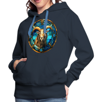 Thumbnail for Women’s Mosaic Capricorn Premium Hoodie - navy