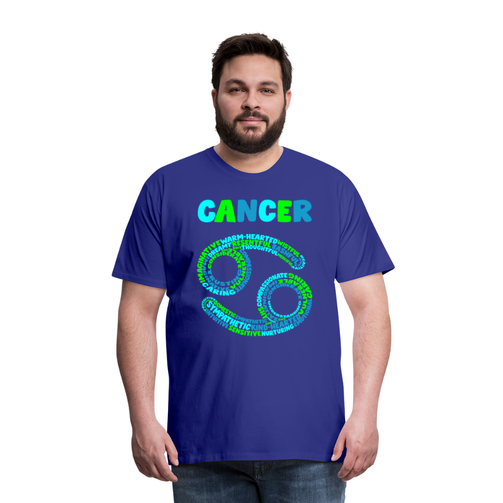 Men's Power Words Cancer Premium T-Shirt - royal blue