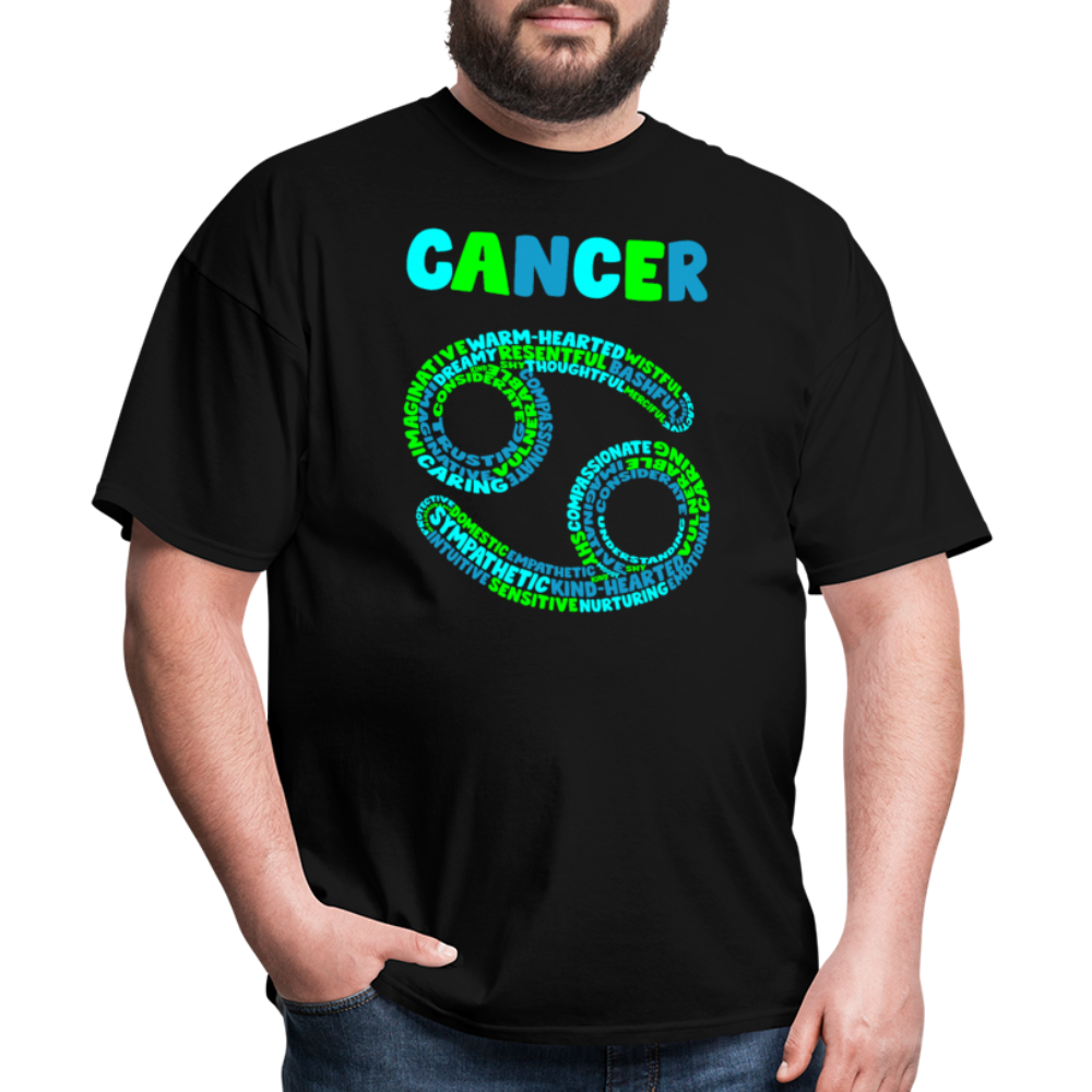 Men's Power Words Cancer Classic T-Shirt - black