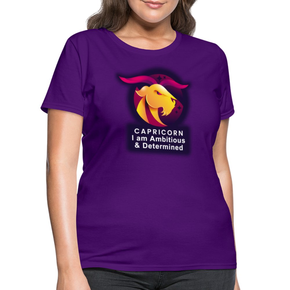 Women's Glow Capricorn T-Shirt - purple