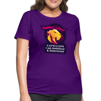 Thumbnail for Women's Glow Capricorn T-Shirt - purple