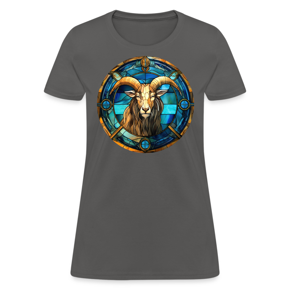 Women's Mosaic Capricorn T-Shirt - charcoal