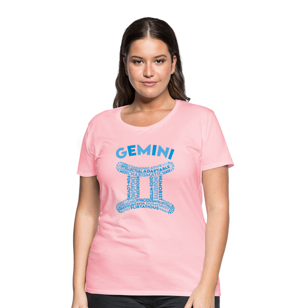 Women's Power Words Gemini Premium T-Shirt - pink