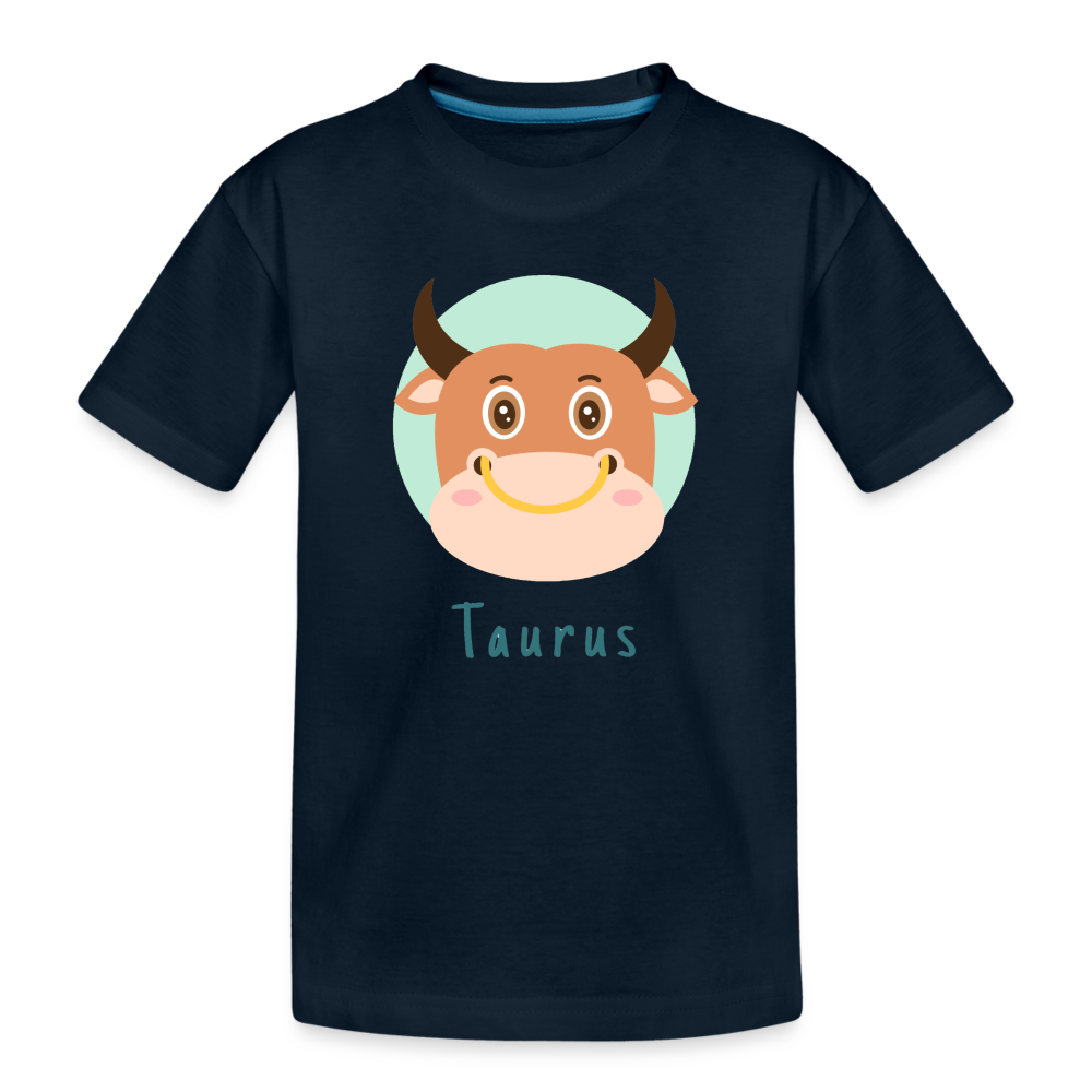 Kid’s Astro Toon Taurus Premium Organic T-Shirt - deep navy