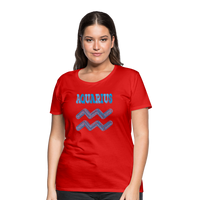 Thumbnail for Women's Power Words Aquarius Premium T-Shirt - red