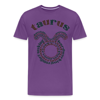 Thumbnail for Men's Power Words Taurus Premium T-Shirt - purple