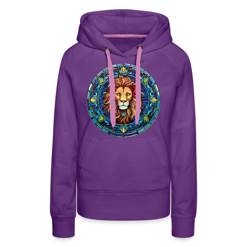 Women’s Mosaic Leo Premium Hoodie - purple 