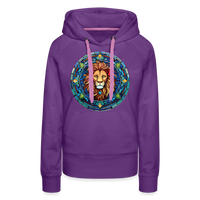 Thumbnail for Women’s Mosaic Leo Premium Hoodie - purple 