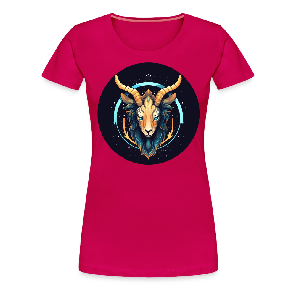 Women’s Mystic Capricorn Premium T-Shirt - dark pink