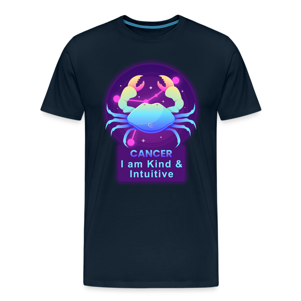 Men's Neon Cancer Premium T-Shirt - deep navy