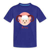 Thumbnail for Kid’s Astro Toon Aries Premium Organic T-Shirt - royal blue