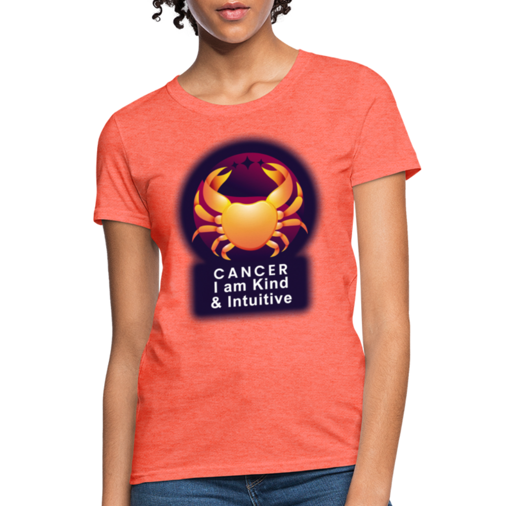 Women's Glow Cancer T-Shirt - heather coral