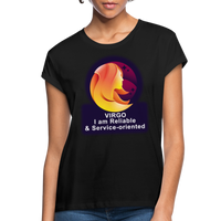 Thumbnail for Women's Glow Virgo Relaxed Fit T-Shirt - black