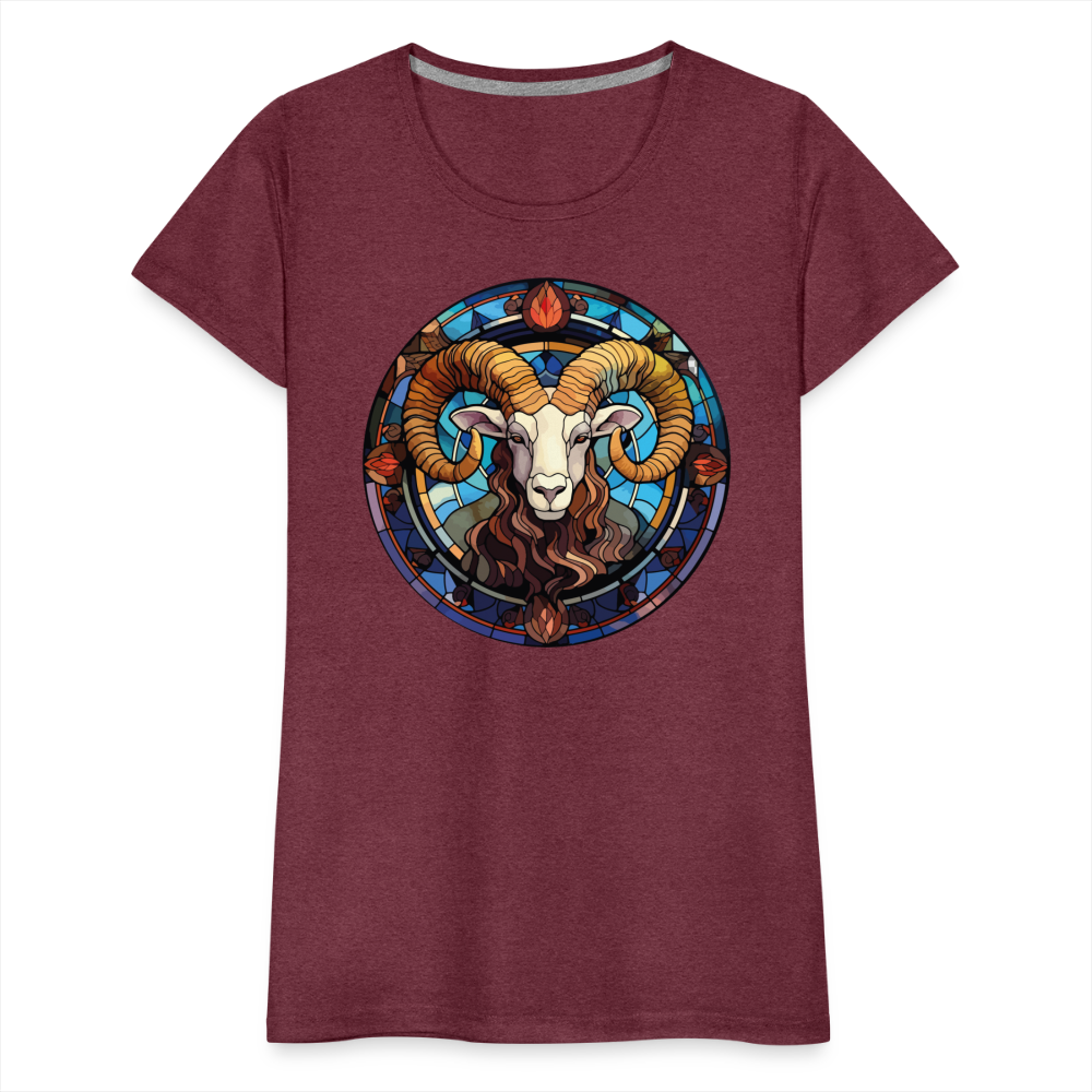 Women’s Mosaic Aries Premium T-Shirt - heather burgundy