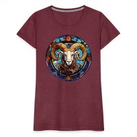 Thumbnail for Women’s Mosaic Aries Premium T-Shirt - heather burgundy